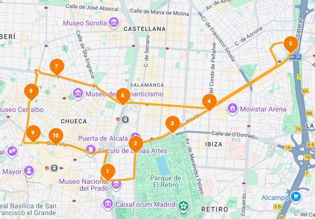 Route 1 hop on hop off Madrid