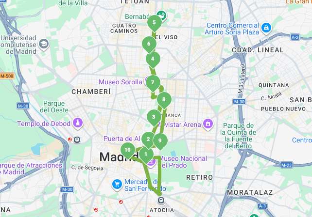 Route 3 hop on hop off Madrid