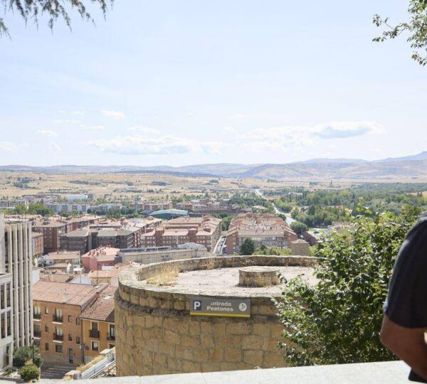 Panoramic view of the Ávila countryside from the city walls, Spain