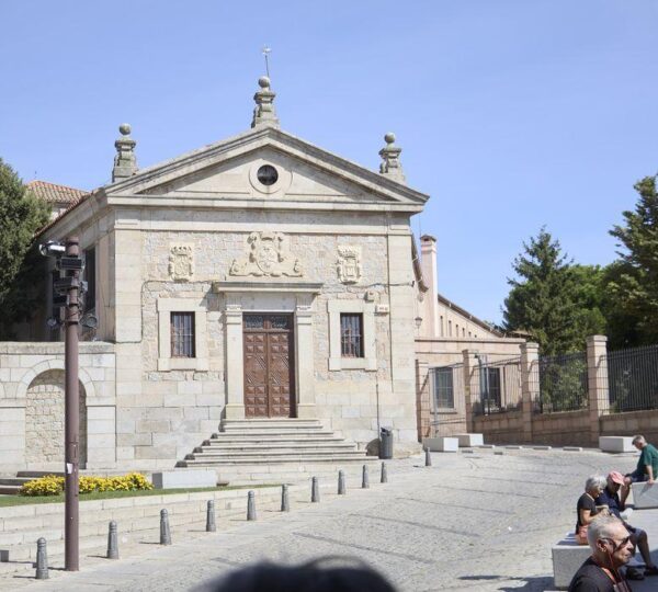 Facade of the Convent of Santa Teresa in Ávila, Spain