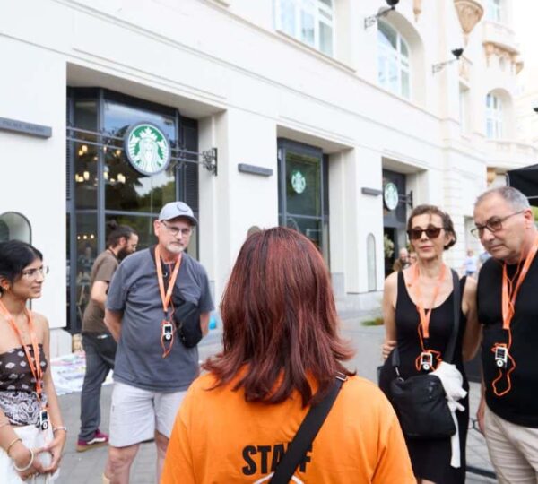 Fun & Tickets guide with a small group on a walking tour of Madrid
