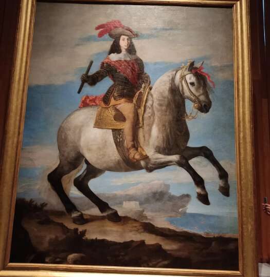 Equestrian portrait painting by Velázquez at the Royal Collections Gallery in Madrid