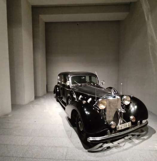 Vintage royal Mercedes car at the Royal Collections Gallery in Madrid
