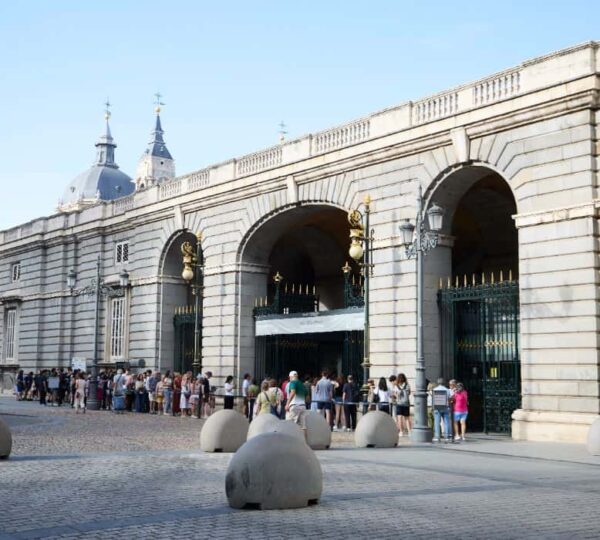 Prince's Gate courtyard entrance at the Royal Palace of Madrid