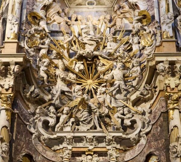 Detail of the Transparente altarpiece inside Toledo Cathedral